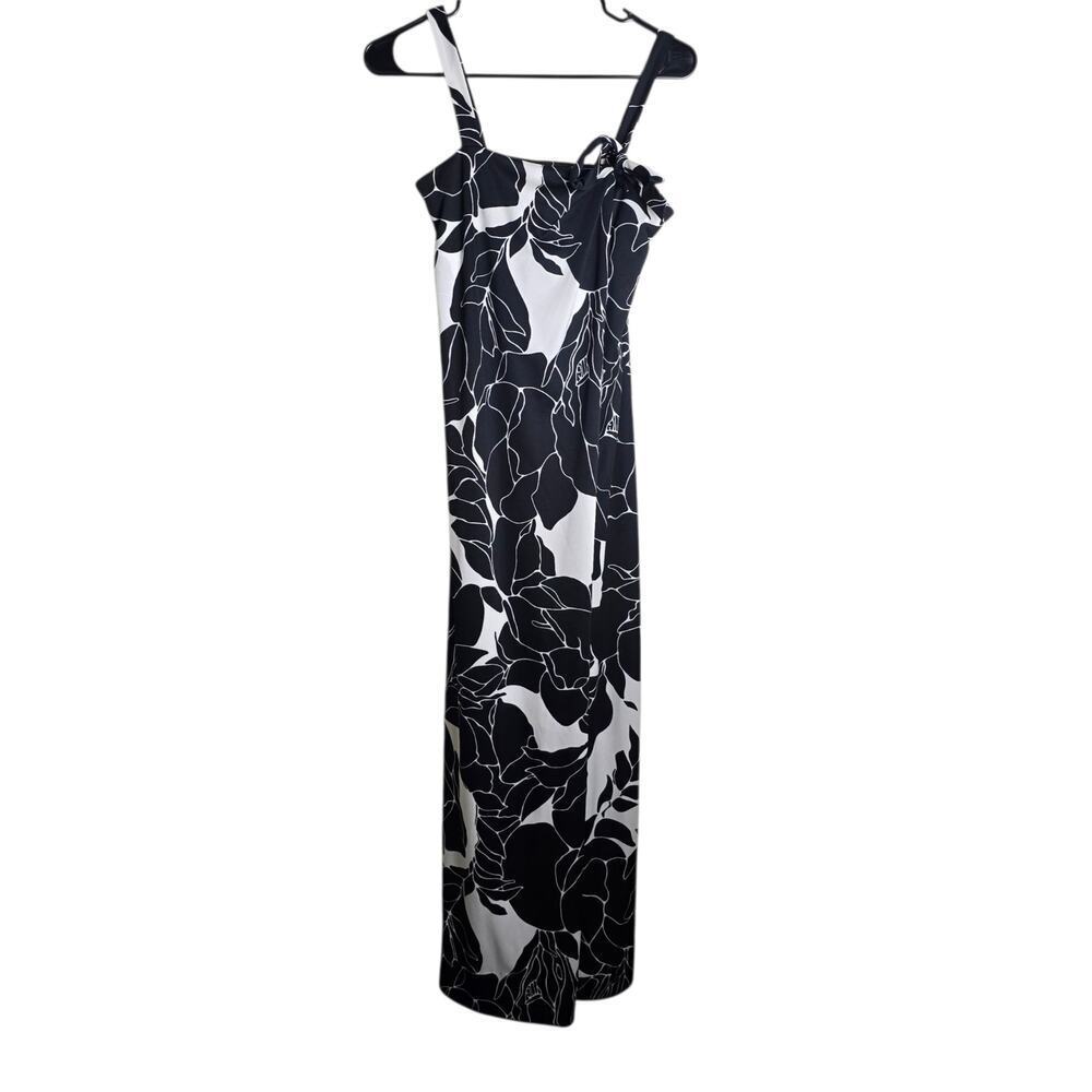 Vintage 60s 70s Tropical Floral Hawaiian Maxi Dress Flower Power Style Size 6